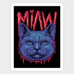 Miaw cat face Sticker